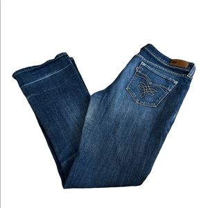 {Levi’s} Sz 15m Bootcut Distressed Light Dark Denim Jeans